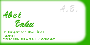 abel baku business card